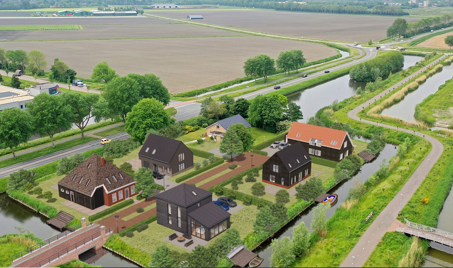 5 bouwkavels Eiland Bijloort, Broek op Langedijk